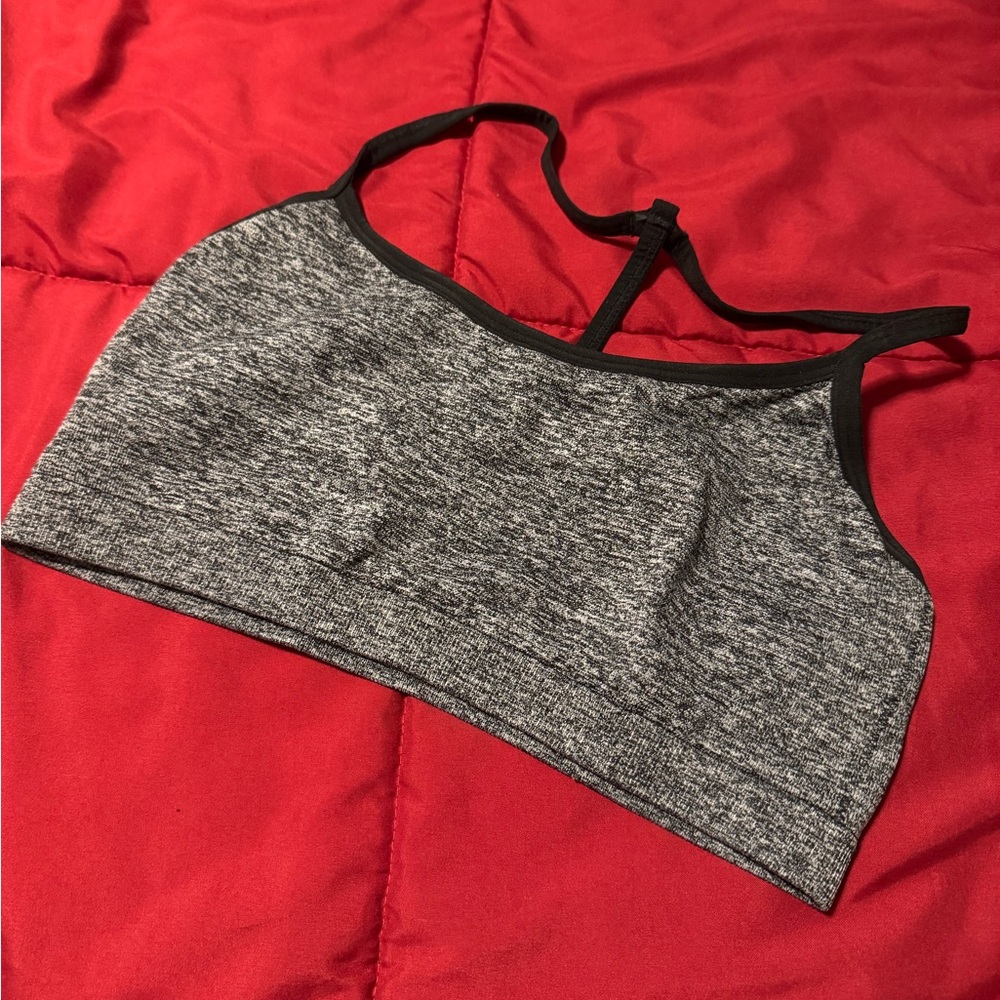 Victoria's Secret Gray and Black Sports Bra